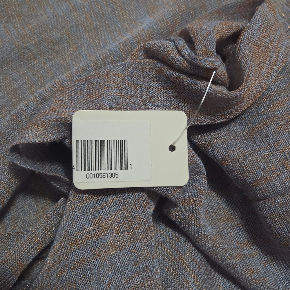MARELLA Womens Light‎ Blue Knit Open Front Tie Front Cardigan Sweater Top Size L - Picture 6 of 7